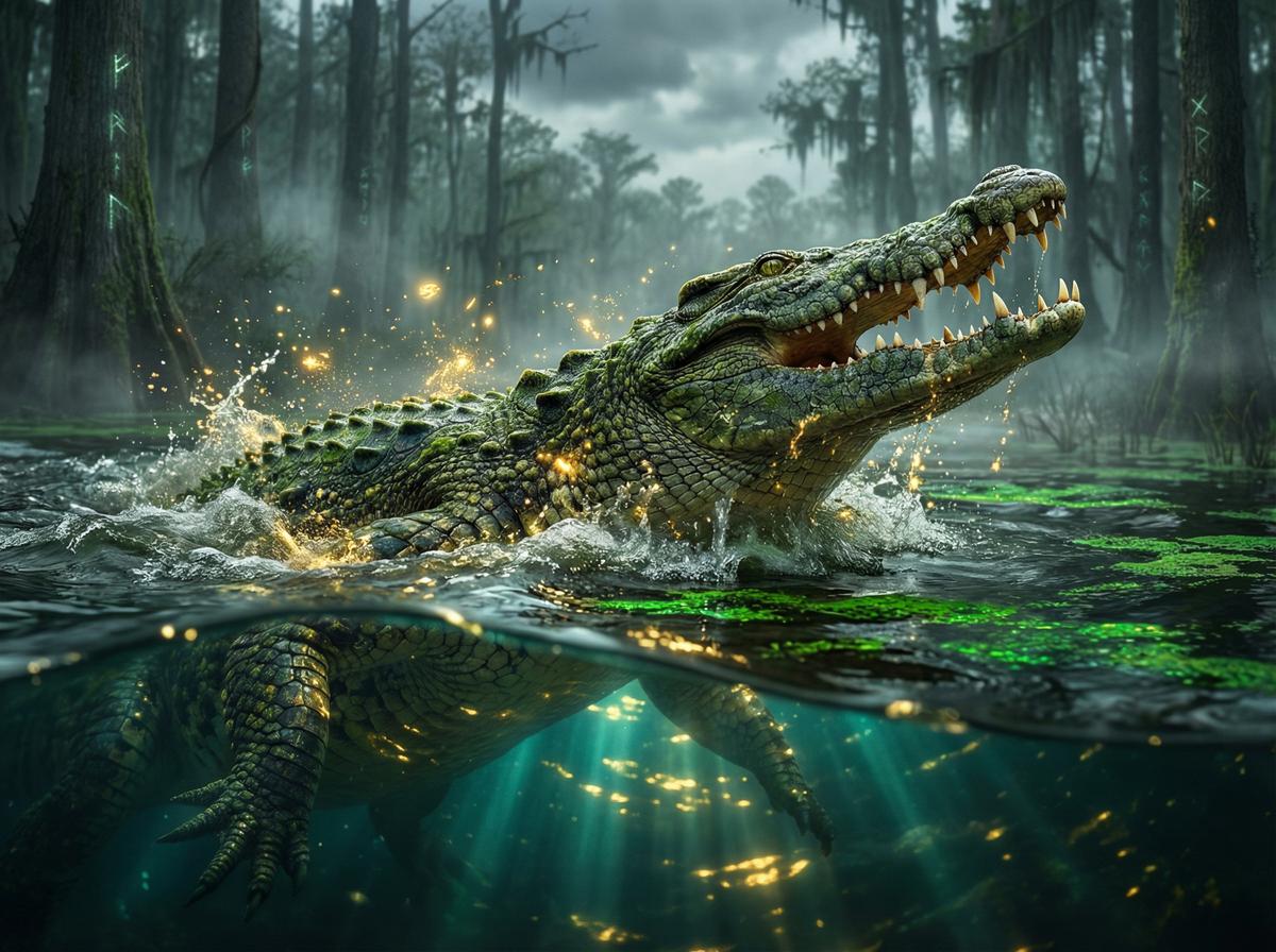 高清3D动漫-尼罗鳄水下伏击视频